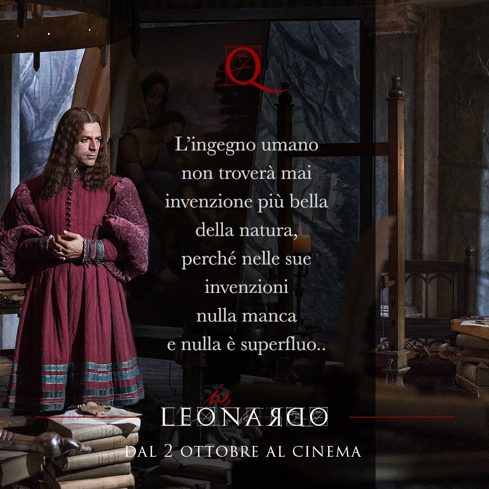 Per Leonardo la Natura è Maestra: il suo ingegno, che continuiamo a celebrare, si alimenta grazie a un'instancabile osservazione. #IoLeonardo, dal 2 ottobre al Cinema.
leonardoilfilm.it
#ProgettoImmagine <a href="/luckyredfilm/">Lucky Red</a>
