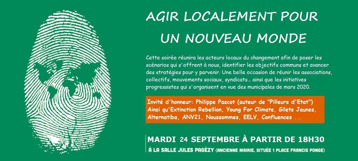 #Événement organisé par Le Nouveau Monde - Montpellier : « Agir localement pour un #NouveauMonde » avec <a href="/philipepascot/">Philippe Pascot</a>, demain 18h30 à la salle Jules Pagézy #Montpellier 
>> bit.ly/2LFYqm3