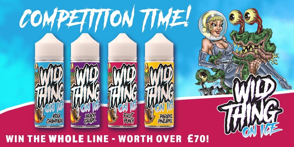 JuiceSauz's tweet photo. ❄ Competition Time! ❄

Do you want the chance to win up to 400ml of Juice from the NEW Wild Thing on Ice Range, worth over £70... all for FREE??😆

Like, Retweet &amp; Mention a friend!
(UK Entry Only)

👉👉 Winner to be announced Thursday 3rd October! 👈👈 https://t.co/69uEqqKhVW