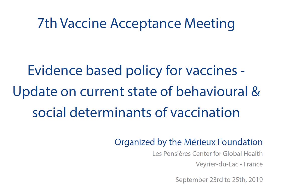 MerieuxFdn's tweet image. Today is the beginning of the 7th #VaccineAcceptance Meeting @LesPensieres . We look forward to hearing the insights, perspectives and strategies, from our expert speakers and guests during the following sessions, over the next two days bit.ly/2mu5oR0