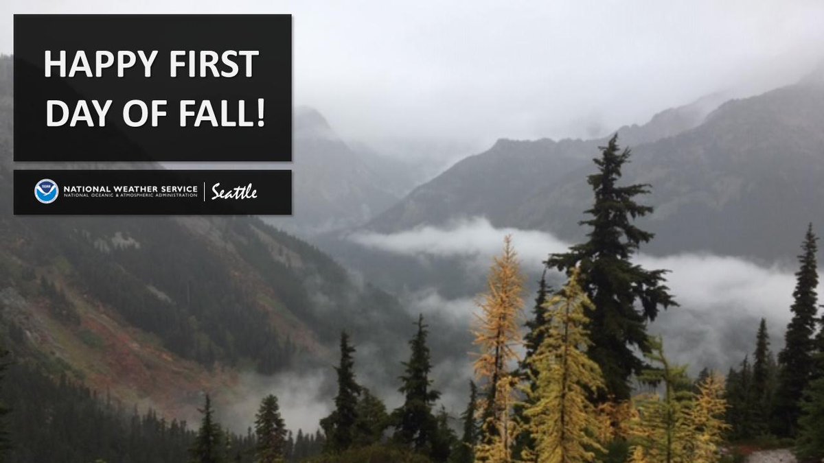 NWSSeattle's tweet image. It is the 1st day of Fall!🍂#WAwx
