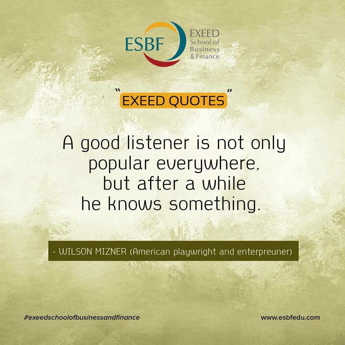 Exeedcollege's tweet photo. On developing listening skills

#Quotes #ExeedQuotes https://t.co/5JnTQr36Cl