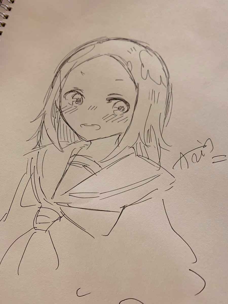 葵ネコ 懐かしいのでてきた 授業中高木さん好きな男友達のノートをちーちゃんで埋めるという暇つぶしをしてたとき生まれたらくがきたち 勉強しろ
