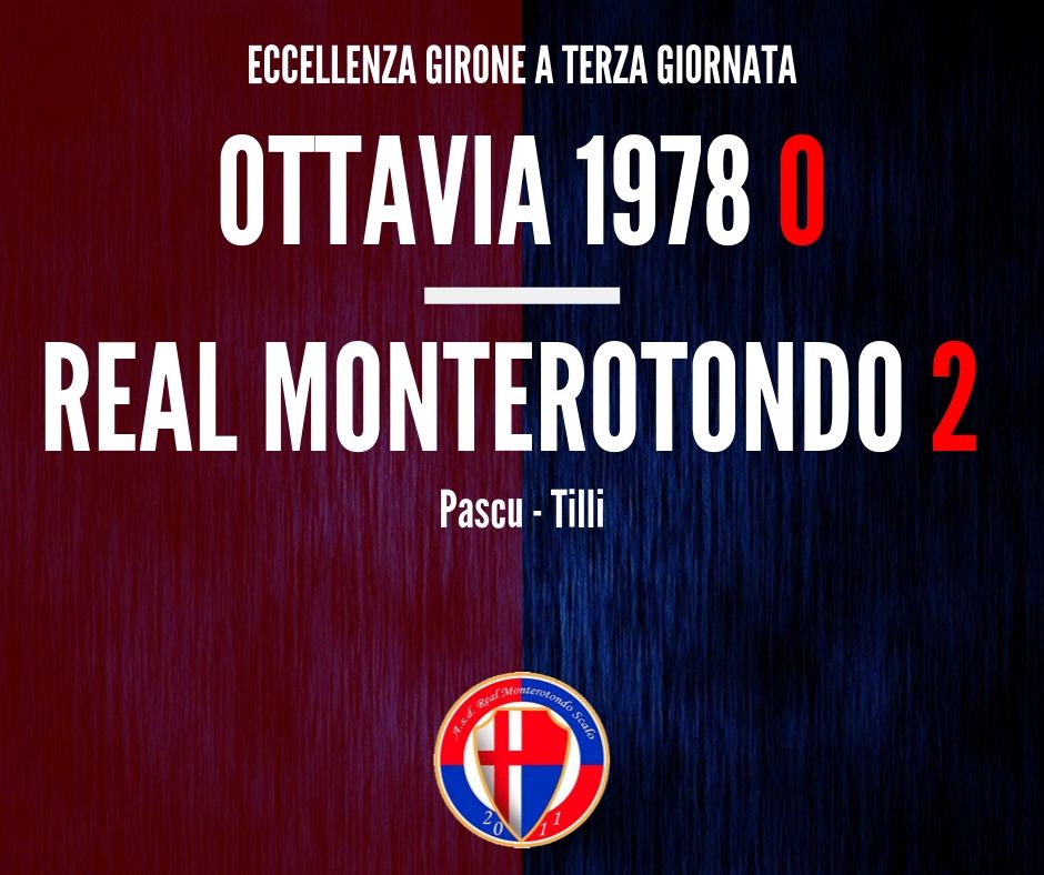 3à giornata #Eccellenza #GironeA | Ottavia - Real Monterotondo Scalo  0-2

⚽ 13'pt Pascu
⚽ 30'st Tilli