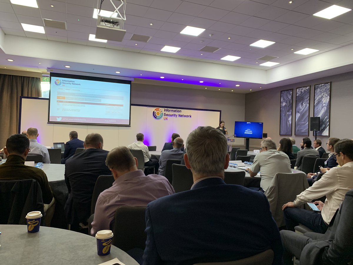 Day is starting for the <a href="/TNG_InfoSec/">Information Security Network</a> cyber security &amp; networking event and I am looking forward to speaking later on “Emerging innovations impacting cyber security”