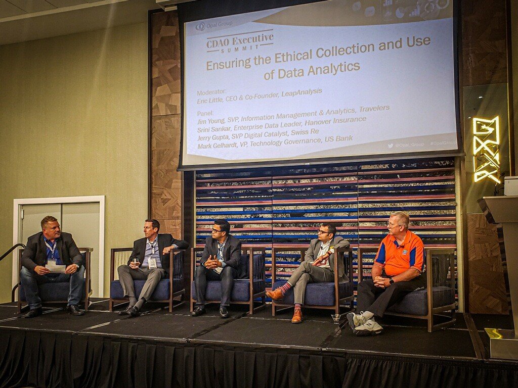 On Sunday, September 22nd, @OntoEric attended the #CDAOExecutiveSummit2019 in Atlanta. He moderated the panel discussion on "Ensuring the Ethical Collection and Use of Data Analytics". Thanks to <a href="/Opal_Group/">Opal Group</a> for an insightful evening! #CDAOs #dataanalytics #datascience
