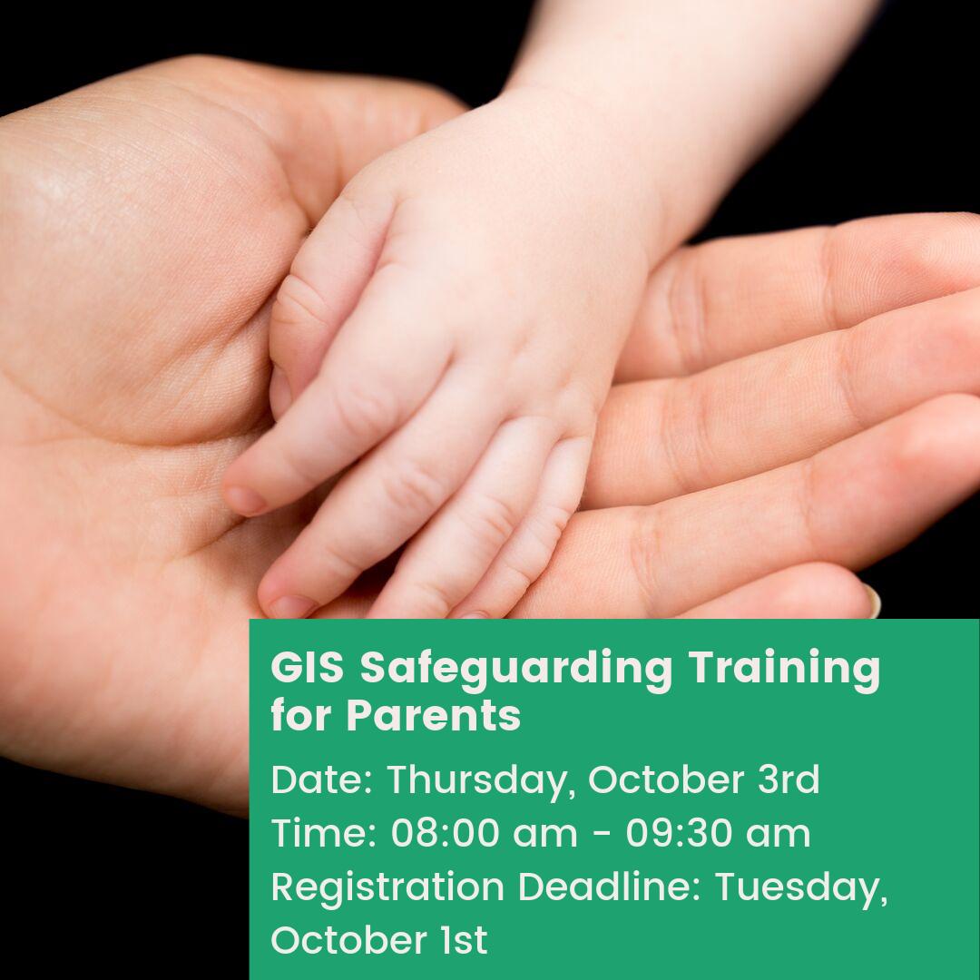 GreenfieldIntS's tweet image. The registration for Safeguarding Training for Parents session is now open! We will explore what #safeguarding means &amp;amp; the role all stakeholders play. Hurry up to sign up before the deadline on October 1st! fcld.ly/gjq964o
#behappybegis #AllForTheLoveOfLearning