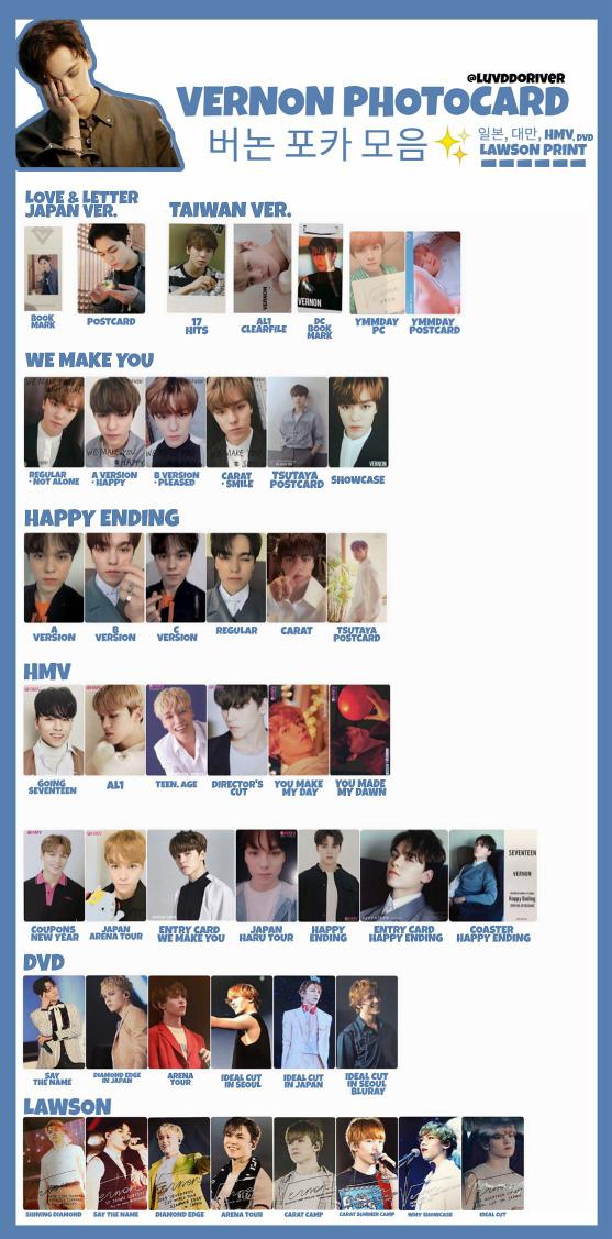 SEVENTEEN 17 HITS Vernon タレントカード VERNON SEVENTEEN 17