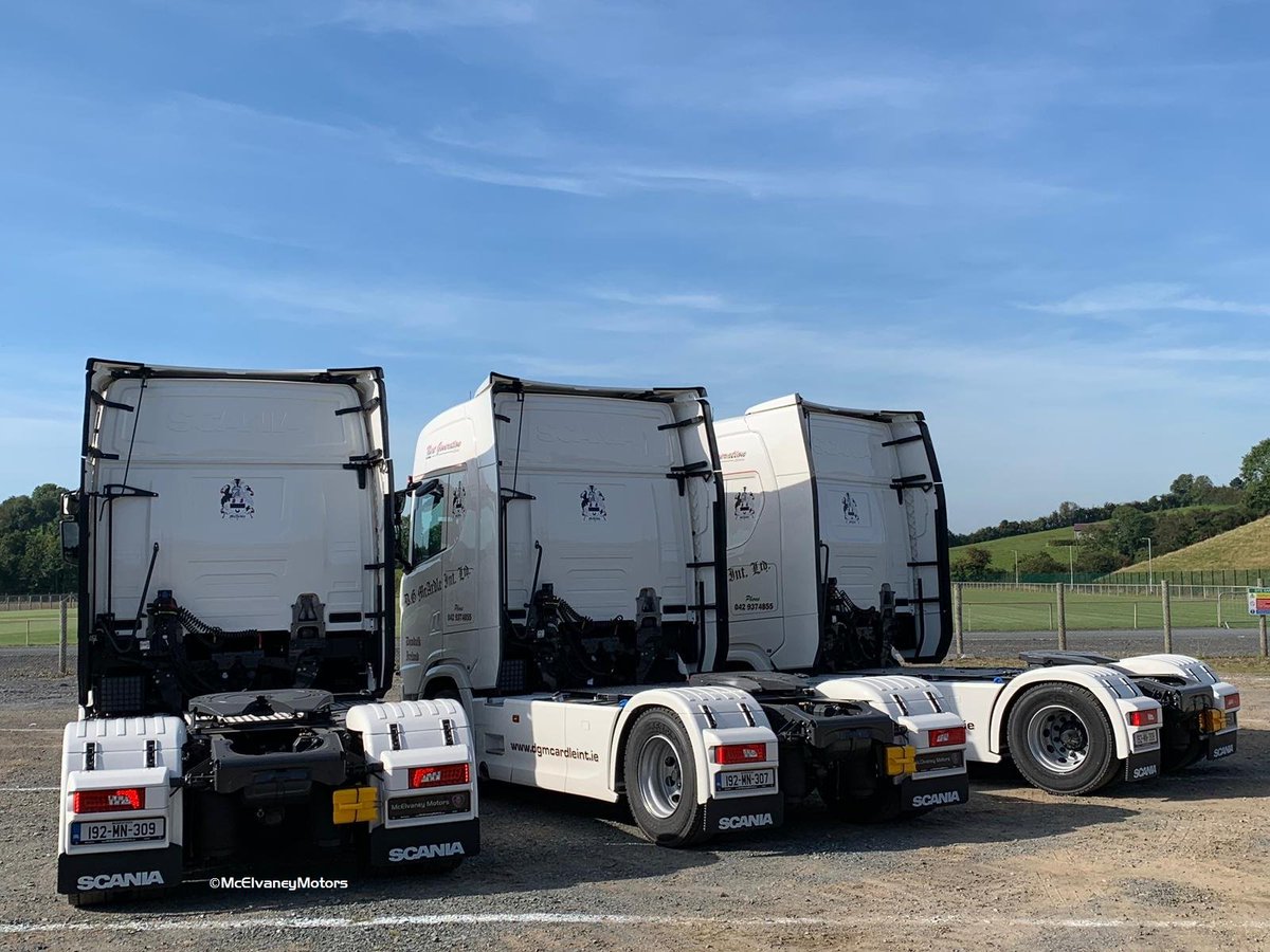 Congratulations to DG Mc Ardle International on the purchase of another 3 New Generation Scania S500 4x2 Highlines. Beautiful morning to collect three beautiful trucks. Best wishes to all of the DG McArdle team.   #ScaniaS500 #StunningTrucks #McElvaneyMotors40YearsInBusiness