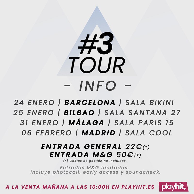 CFORaoulSpain's tweet photo. Os dejamos los precios y las salas por las que pasará el #3Tour. Mañana a las 10h entradas a la venta en https://t.co/pVePKtgsGI https://t.co/YJSYPHEdNU