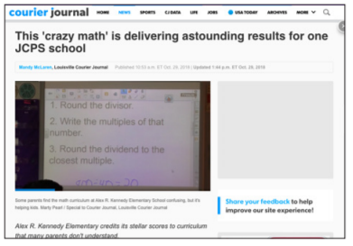 GreatMindsEd's tweet photo. In Louisville, KY, Grade 5 students who began with Eureka Math in Grade 3 raised their proficiency/distinguished scores on state tests by 17 points over the past three years! #curriculummatters https://t.co/pISy9Rehp0 https://t.co/pevi0MHv6F