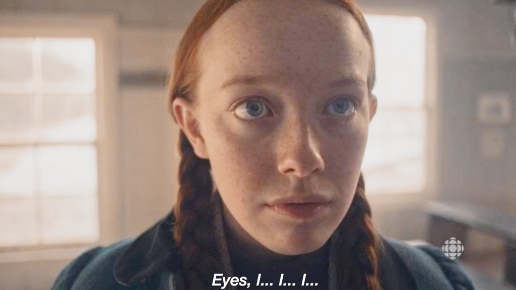 anne really got lost in gilbert's eyes and forgot what she wanted to sAYYY  #annewithane