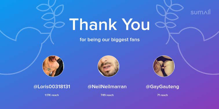 xx_everyday2's tweet photo. Our biggest fans this week: Loris00318131, NeilNeilmarran, GayGauteng. Thank you! via https://t.co/8b6uNV9Sy2 https://t.co/UEhAPC46p0