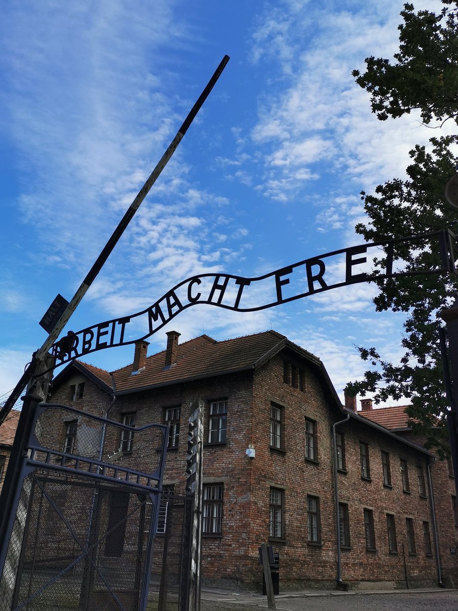 Hughes210666D's tweet photo. I make No apology for posting these pics in memory of millions of souls lost at the hands of Nazis. I have left 2 Rememberence crosses on behalf of all the good Welsh people. Such sad places to see but we can NEVER let history forget it happened. @AuschwitzMuseum https://t.co/Vq8HSuFL7c