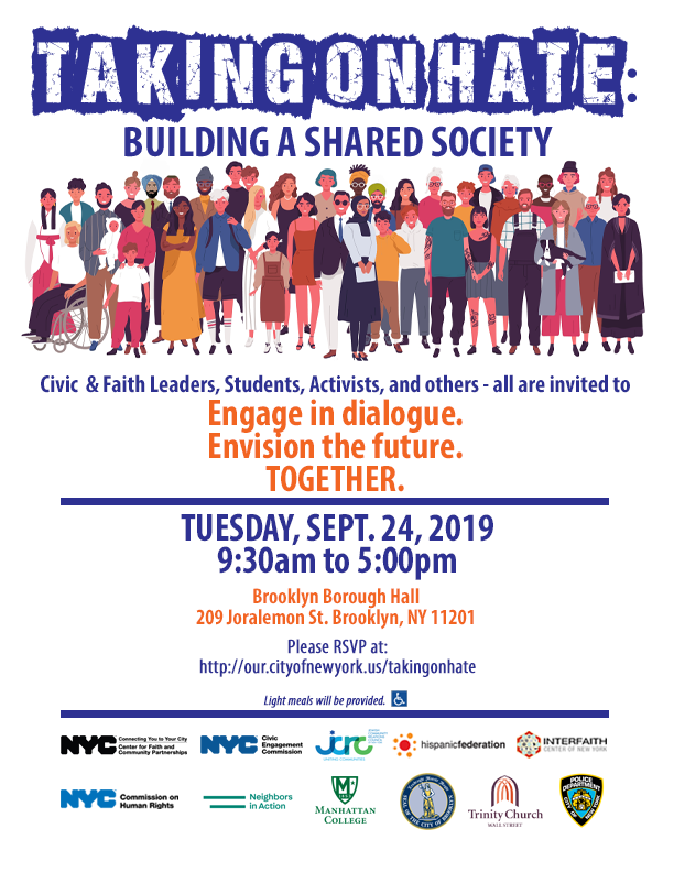 Join us for tomorrow's #takingonhate convening! Register here: our.cityofnewyork.us/page/s/taking-… and let us know if you can join!