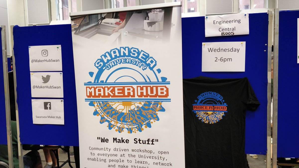 MakerHubSwan's tweet photo. We are at the freshers fair in the sports hall if you would like to come down and find out more about us! #suengineering #sufreshers #swanseauni #swanseauniversity #engineering @SUEngineering https://t.co/AbdEJ67qPK