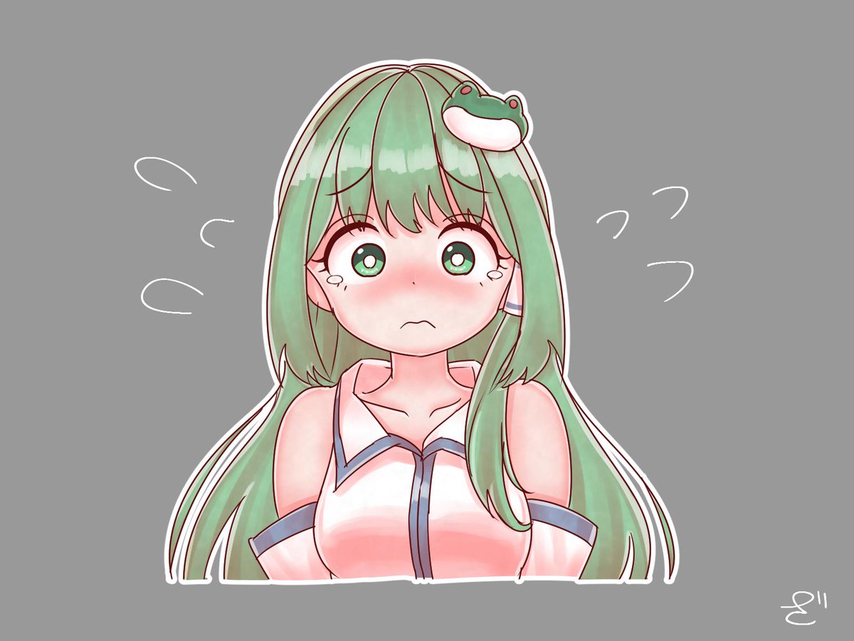 ザナたこ V Twitter 半泣きさなえさん 深夜の真剣お絵描き60分一本勝負 東風谷早苗