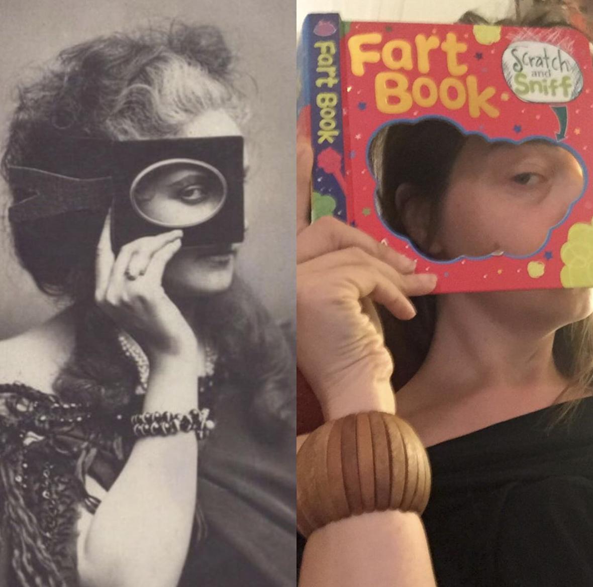 Countess de Castiglione, eat your heart out. I’m sure she’d appreciate the fart book. #miserablemonday #countessdecastliglione #fashionhistory #fartbook