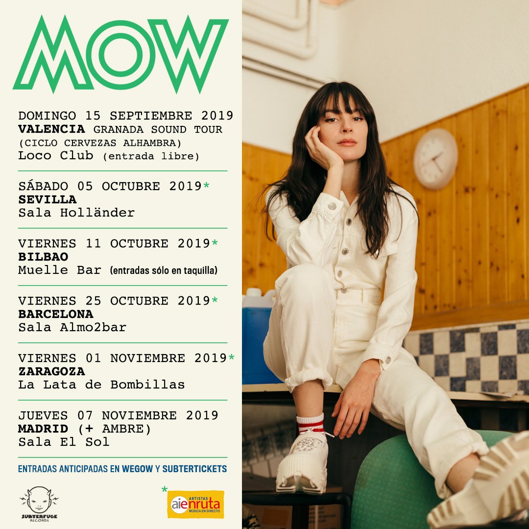 MOW <a href="/mow_woman/">MOW</a> en concierto presentando "WOMAN" en #Valencia, #Sevilla, #Bilbao, #Barcelona, #Zaragoza, #Madrid (+ <a href="/somosAmbre/">ambreband</a>)

Entradas en WeGow y subterfuge.entradas.plus