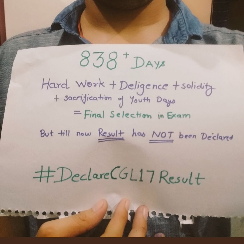 MisJagrati's tweet photo. 2.5 साल से ज्यादा हो गया है लेकिन अभी तक #SSCCGL17 का result announce नहीं किया
सालों की मेहनत, अनगिनत सपने , खुद का और परिवार का भविष्य गड्ढे में है
#BaakiSabTheekHai
जिस युवा ने भर भर कर वोट दिया उसी के ही साथ अन्याय
#DeclareCGL17Result
@narendramodi
@AmitShah @DrRPNishank https://t.co/1XZ1m2bRX3