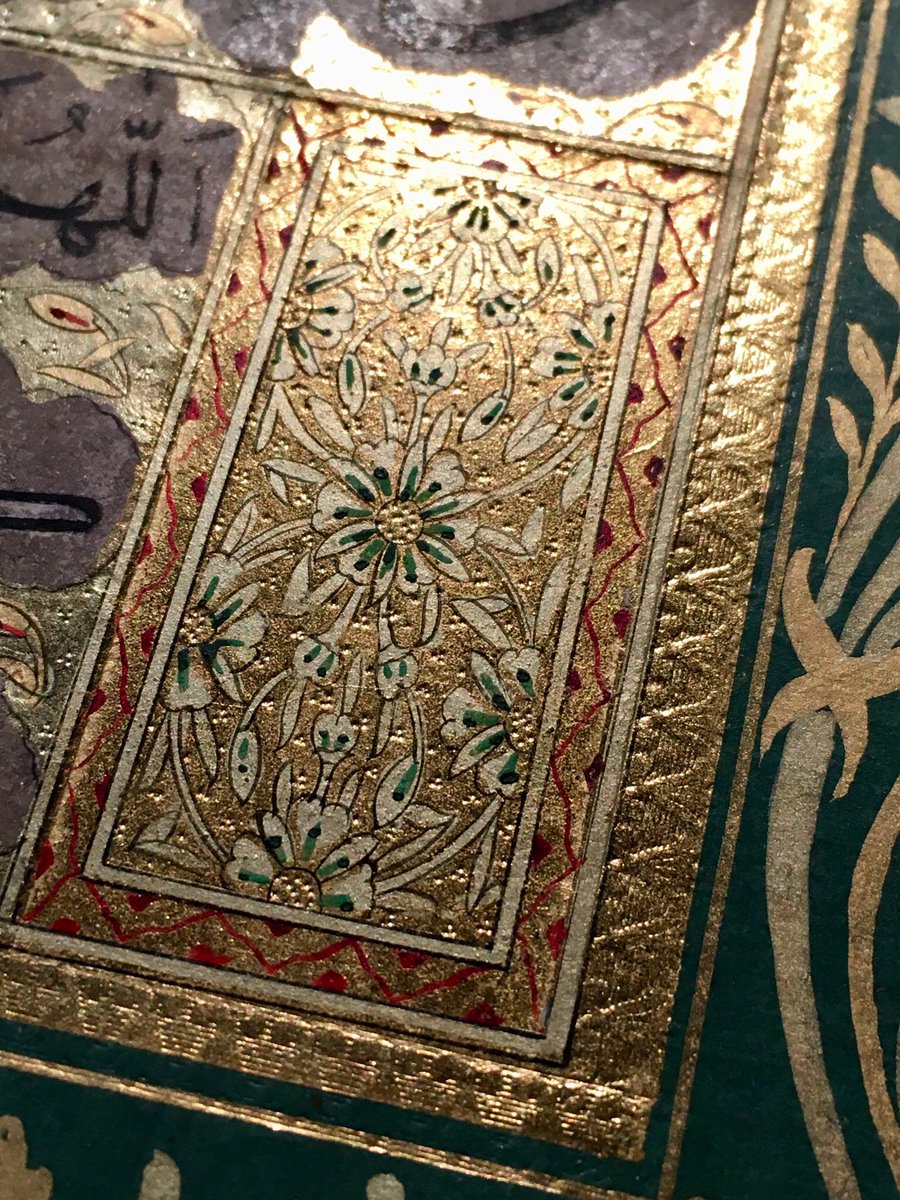 Kristine Rose-Beers (@iamkristinesr) on Twitter photo Verse markers in gold, with lacework on gold, plus rolling, pricking and punching of gold for texture (<a href="/CBL_Dublin/">Chester Beatty</a> T 559.4, Description of the Prophet by Hafiz Osman, Turkey, 1691-1692) #allthatglitters #Islamicmanuscripts #Turkishmanuscripts #calligraphy #manuscriptMonday Verse markers in gold, with lacework on gold, plus rolling, pricking and punching of gold for texture (<a href="/CBL_Dublin/">Chester Beatty</a> T 559.4, Description of the Prophet by Hafiz Osman, Turkey, 1691-1692) #allthatglitters #Islamicmanuscripts #Turkishmanuscripts #calligraphy #manuscriptMonday