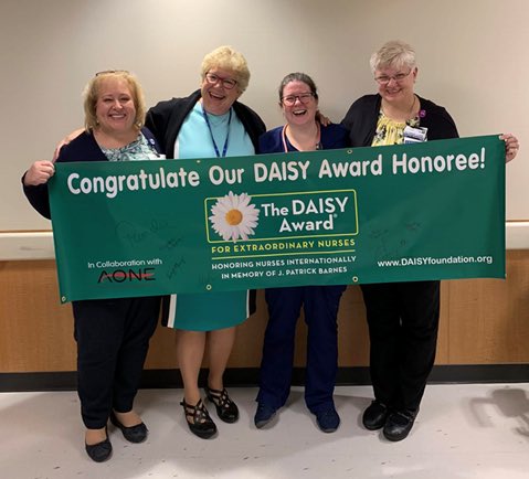 InformataKris's tweet photo. Congratulations to WellSpan York Hospital Daisy winners Steph Mann and Danielle Notarangelo—two extraordinary nurses!   Both exhibited such caring and compassion!  #wellspannursing https://t.co/nOe0q9syxI