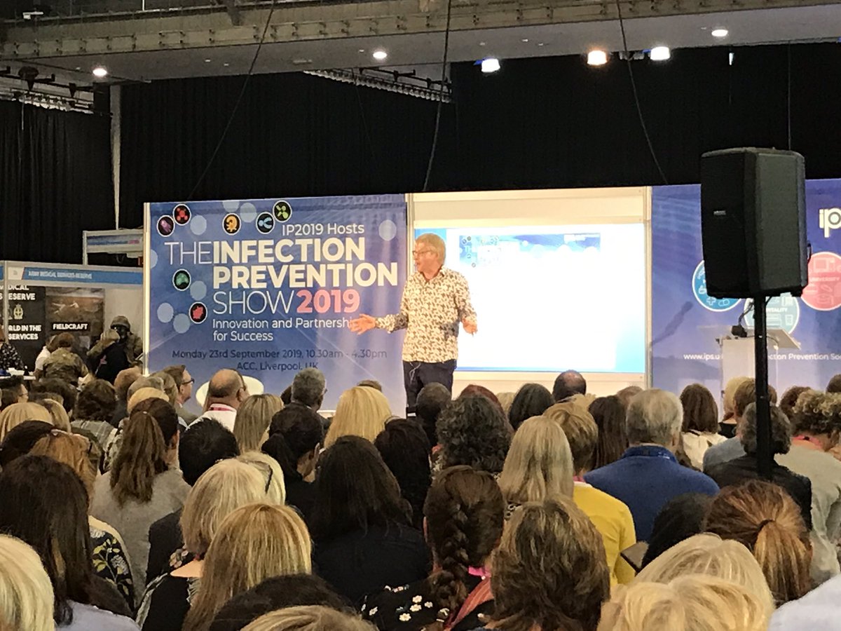 Having a huge giggle at the opening of The Infection Prevention Show with Dr Phil Hammond  <a href="/IPS_Infection/">IPS</a> #IPS2019   Hope to learn lots of new ideas/innovative practice around reducing life threatening infections to apply back in Oldham <a href="/OldhamCouncil/">Oldham Council</a> <a href="/ageukoldham/">Age UK Oldham</a> @oldhamcares