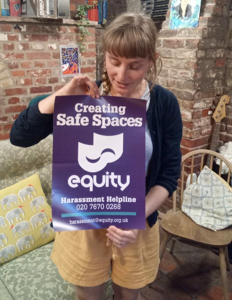 EquityWomen's tweet photo. Thank you @MaureenBeattie2 for hand delivering a #creatingsafespaces poster to the Beacon recording studio 🎙️
Reminding artists of the harrassment helpline &amp; that the union is always there for them 
#keepingourindustrysafe #safespace #creatingwithoutconflict https://t.co/CgXTeKatxy