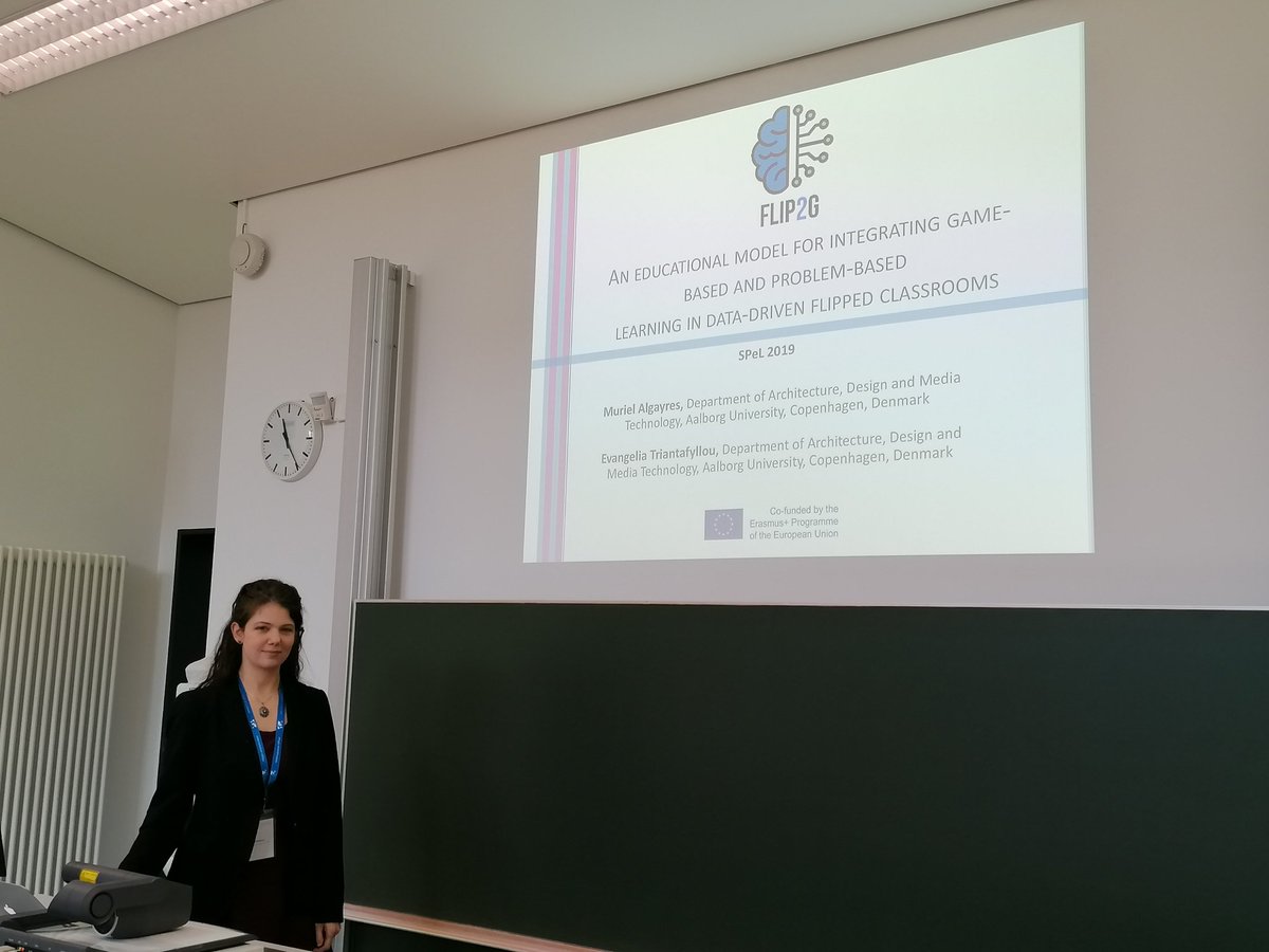 flip2g_project's tweet image. Presentation of the FLIP2G pedagogical model at the #SPeL2019 workshop this morning #educationalmodel #ICWL2019