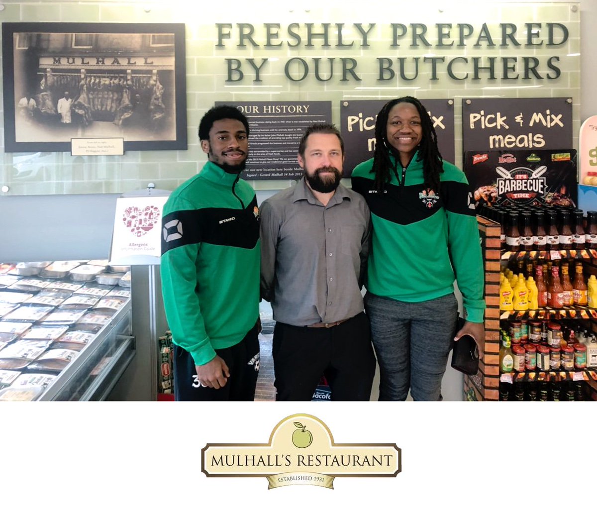 plaoisepanthers's tweet photo. Trudy and Kareem are pictured with Mulhall's Manager Aaron today as @MulhallsSV renew their sponsorship with the club which is most appreciated. https://t.co/TlK1kkpjUO