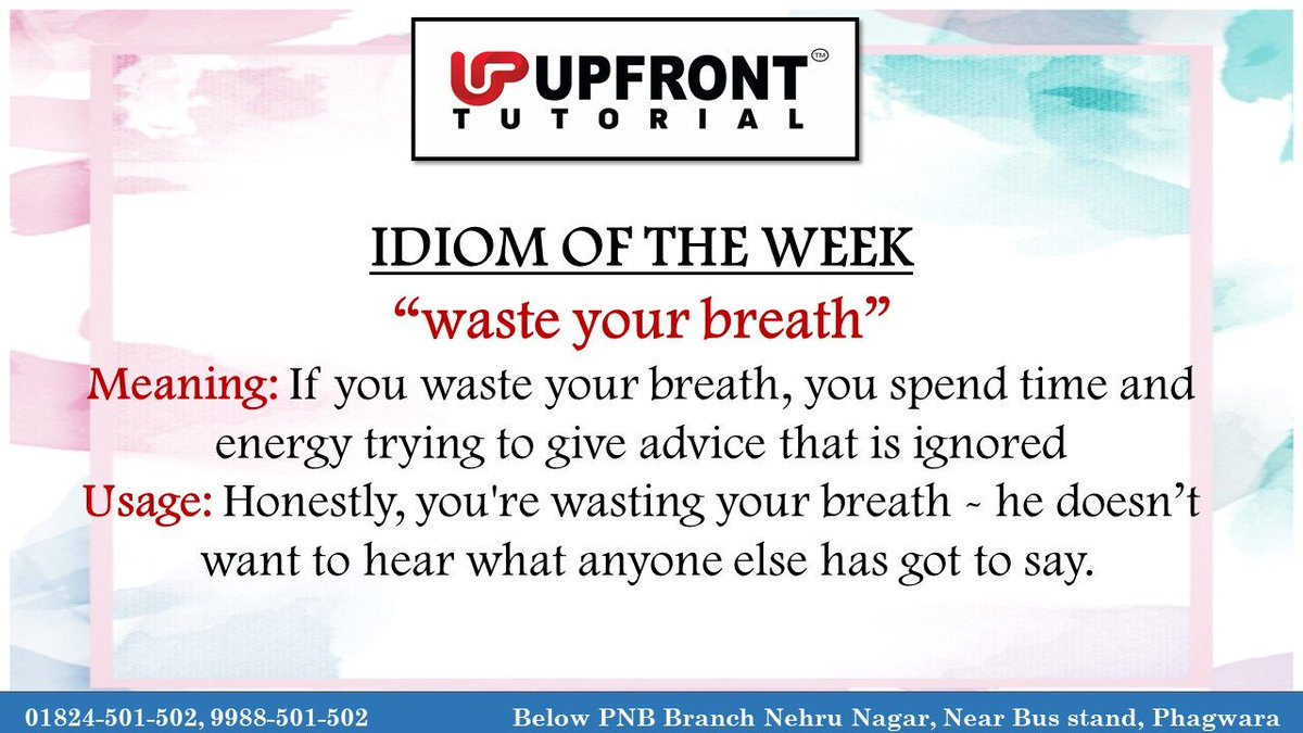 TutorialUpfront's tweet photo. Join our IELTS Classes and get your Desired Score.
Enhance your vocabulary with us.
Call Now:
☎ 01824-501-502
📲 9988-501-502

#IELTSPhagwara #HighBandScore #EarlyMorningBatch #GeneralTraining #ExpertGuidance #SpecialEveningBatches #UpfrontTutorial https://t.co/KMUEWYoGS1