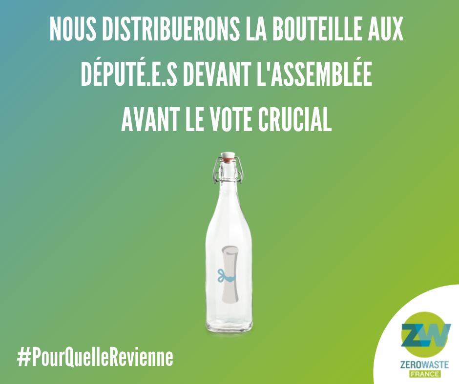 ZeroWasteParis's tweet photo. Vous voulez le retour de la consigne du verre ? Envoyez un message pour votre député à @ZeroWasteFR avant le 25 octobre : ils le mettront en bouteille et l'apporteront à l'Assemblée ! https://t.co/zcIMuarzmw https://t.co/pfMvOWU4Dw