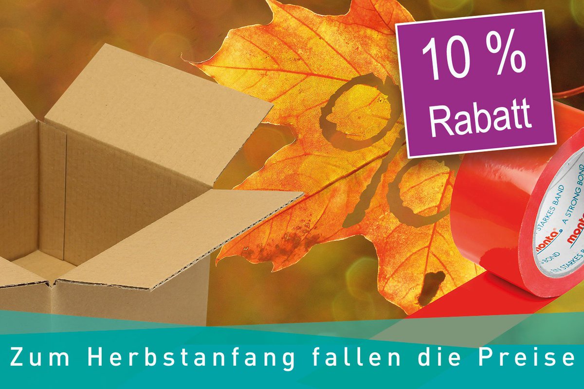 Rabattaktion zum kalendarischen Herbstanfang 🍂
Während die Tage kürzer werden und die Blätter von den Bäumen segeln starten wir die Rabattoffensive 💥
Jetzt zum Herbstbeginn 10 % Rabatt auf jeden Einkauf im Onlineshop erhalten 🛒
➡️ shop.transpak.de/herbstaktion