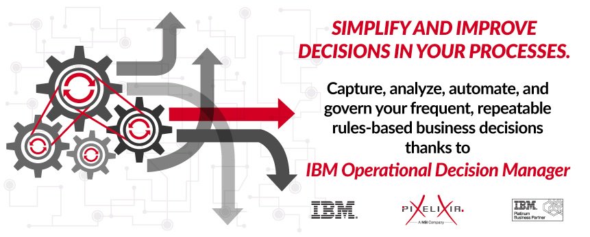 Pixelixir's tweet image. In the complex world of business, decisions, based on established rules &amp;amp; policies, are taken by a manual process of operational decision management. Fortunately, these types of decisions are perfect for automating with IBM Operational Decision Manager bit.ly/2m36FhC