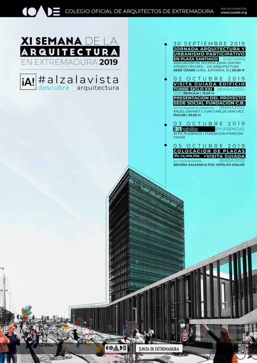 EdeaRenov's tweet photo. XI SEMANA DE LA ARQUITECTURA EN EXTREMADURA 2019 https://t.co/aaJPJepkeJ