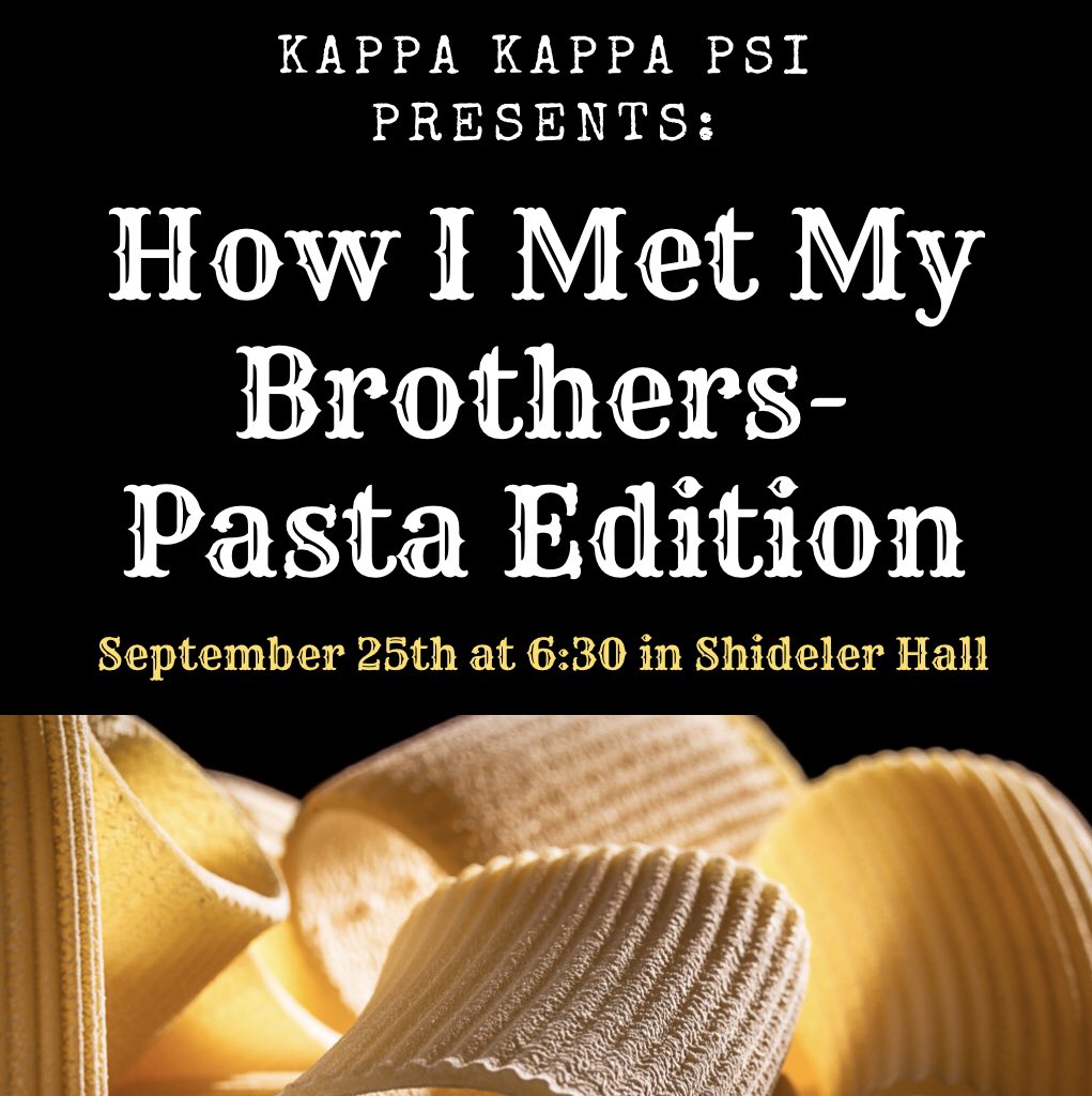 KKYEXI's tweet photo. We have a recruitment event this week! Come learn more about Psi with some amazing pasta and fun games this Wednesday! https://t.co/ePAh4mjQqR