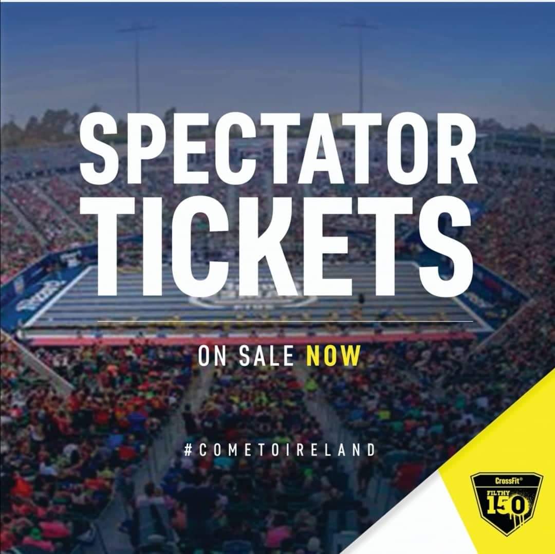 filthy150's tweet image. Spectator tickets are now on sale!⁠
⁠
Full 3-Day weekend tickets are available as well as individual day tickets.⁠
⁠
Elite Individuals and Elite Teams will compete Friday through to Sunday.⁠
⁠
Teams-of-4 division will compete on Saturday.⁠
⁠
eventbrite.ie/e/crossfit-fil…
