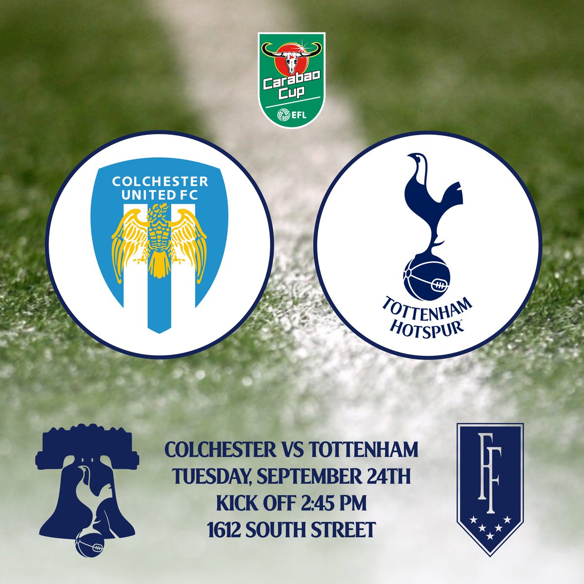 phlhotspur's tweet photo. We begin our quest for the Carabao Cup tomorrow when we face Colchester!  #COYS #THFC #COLTOT #PhillySpurs https://t.co/7fWDrBBfxc