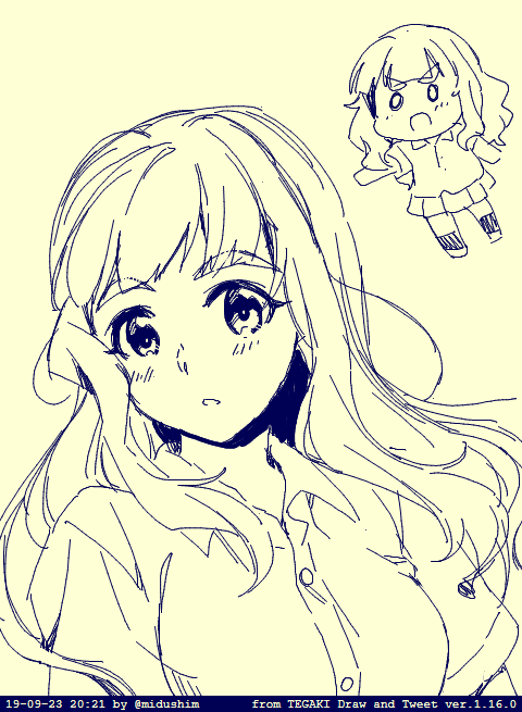 「奈緒 #tegaki_dt 」|みづしま亜留のイラスト
