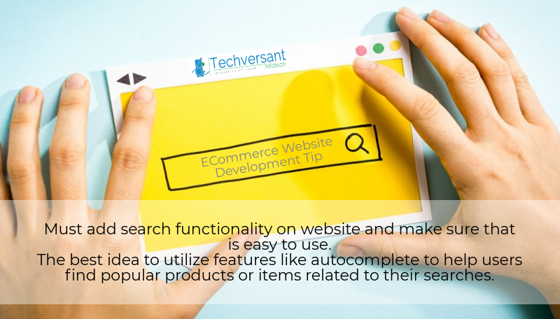 Techversant1's tweet image. #EcommerceDevelopmentTip: 
Must add search functionality on eCommerce site.
According to recent stats, 30% of visitors to #eCommerce sites use search to find the products they are looking for. 

Contact #Techversant for eCommerce #Development Services: bit.ly/2G22Ros