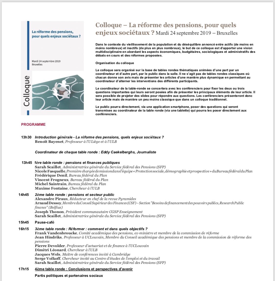 C’est demain: colloque <a href="/Dulbea_Ulb/">Dulbea</a> : la réforme des pensions, pour quels enjeux sociétaux ?