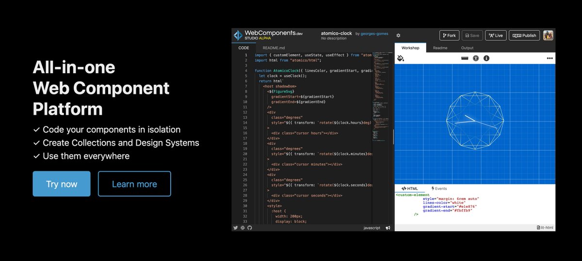 webcomp_dev's tweet image. 🚨New release!🚨

- Support for #LightningWebComponent  (LWC) by @SalesforceEng 
- Improved support for @vuejs ✌️
- Improved support for @angular 
- a few surprises 😉

You can try right now on
webcomponents.dev

#webcomponents