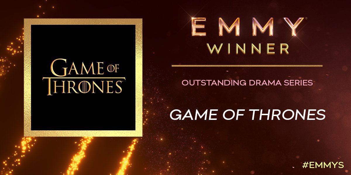 Their watch may have ended ❤️ 

جایزه بهترین سریال درام تعلق میگیره به سریال بازی تاج و تخت 

#Emmys