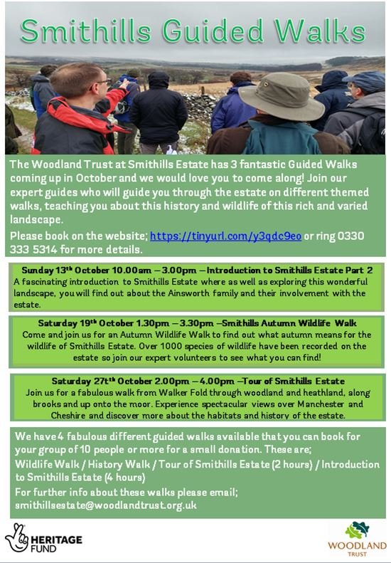 Autumn is a fab season for walking and no more so than on the Smithills Estate! Autumn is the time to pull on your walking boots and get exploring and the @WoodlandTrust has 3 fantastic guided walks for you to set you on your way! woodlandtrusttickets.cloudvenue.co.uk/volunteerledgu… #Bolton #walking #nature