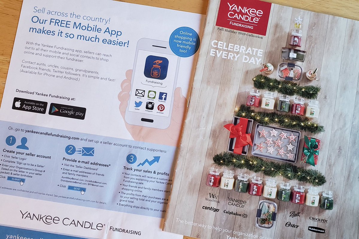 Don't forget to send in your Yankee Candle order forms today!