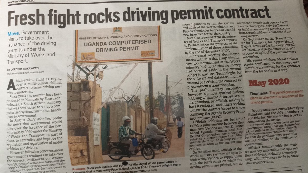 OjokOkot_'s tweet image. Is this a joke? When you compare the services offered by #FaceTechnology and #NIRA, then you know Ugandan motorists should start preparing themselves for a more than 3 months wait as they process new or renew old driving permits.