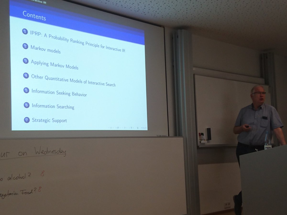 RalfSchenkel's tweet photo. Norbert Fuhr @NorbertFuhr now talking about Modelling Interactive IR #ASIRF https://t.co/wJ3e1aCIKK