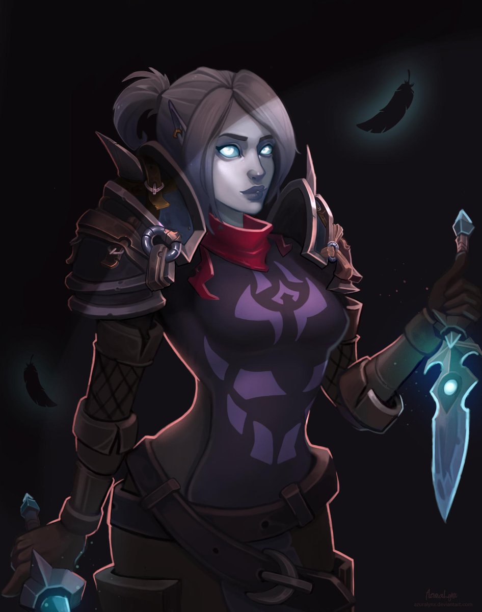 AzuraLynx's tweet image. I redrawn the old drawing for my clan mate @Mt3464  and her OC Tiisu)
#voidtember #voidtember2019