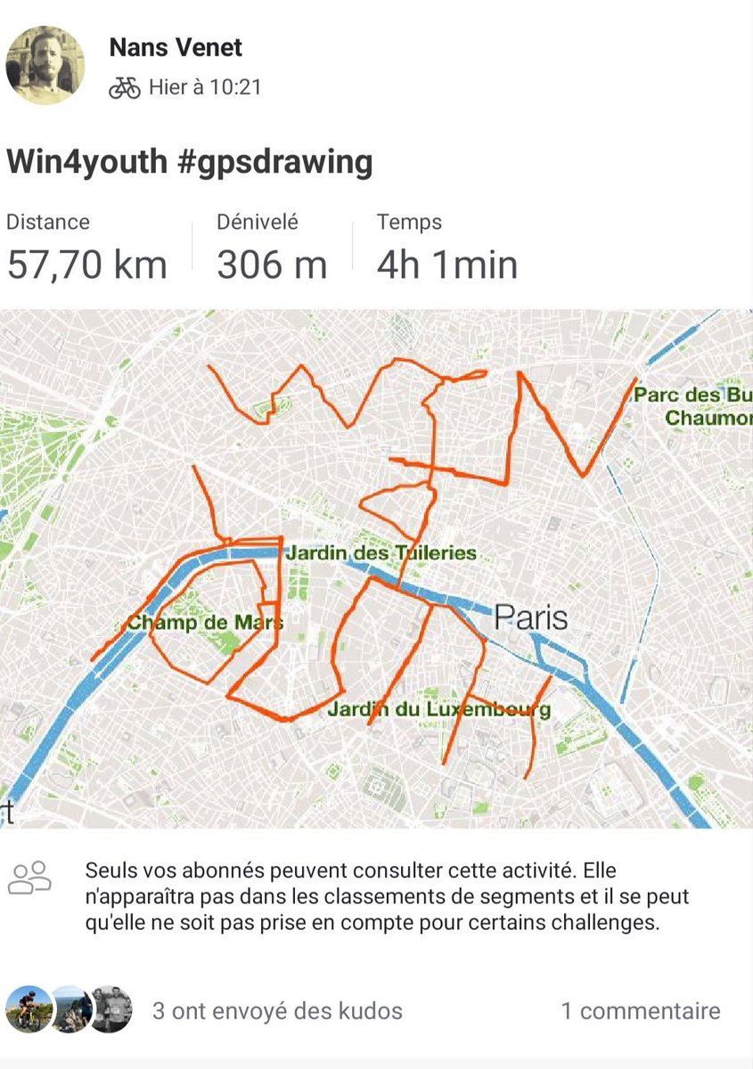 NansVenet's tweet photo. 57 kms pour les 10 ans de Win4youth
@Win4Youth @Spring_FR @DaSilvaLaurent @StSabau @matthieukusiak @FlorentCruz
#win4youth #springfrance #gpsdrawing
🚴 https://t.co/l4lfXuWUnO