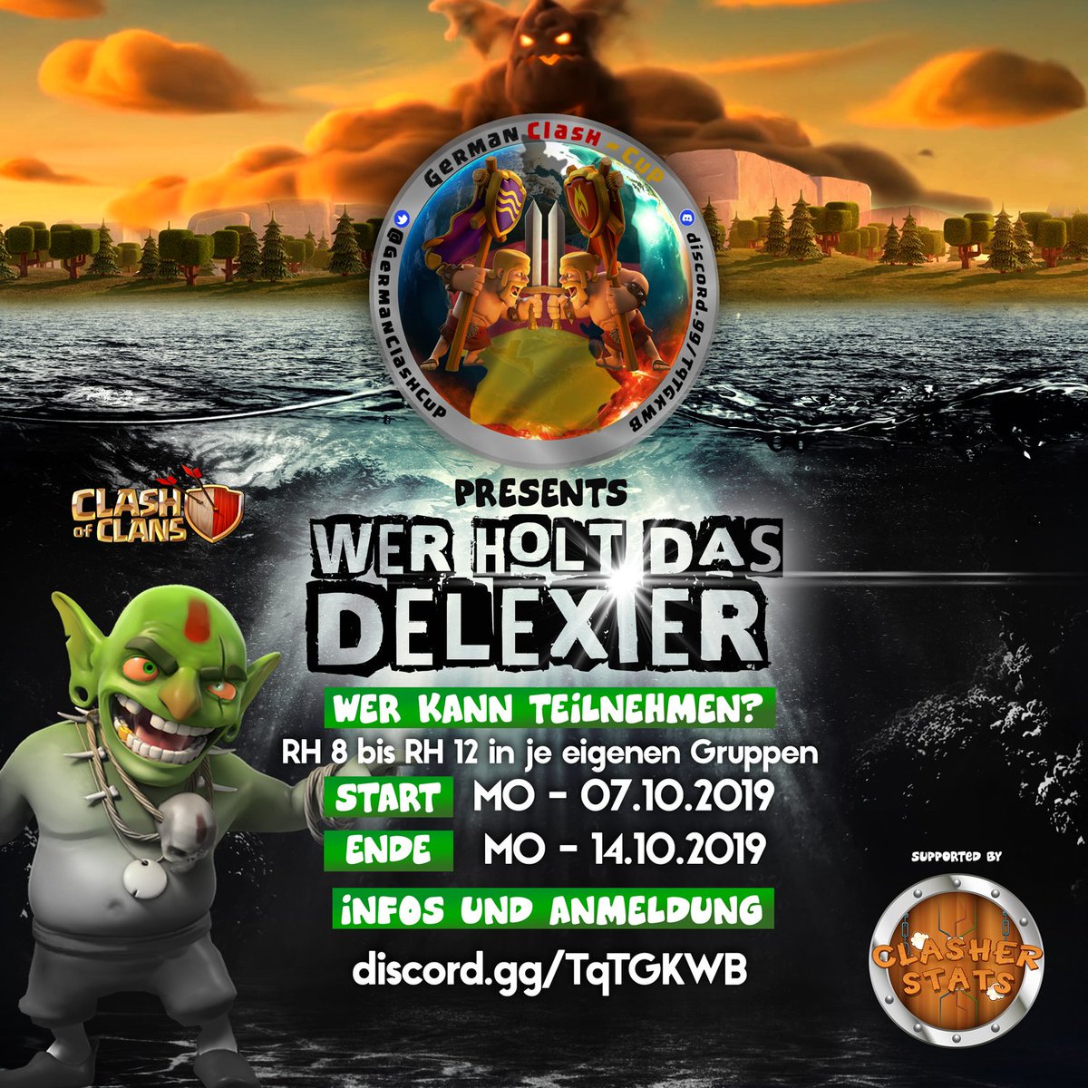 Wer holt das Delexier? 
Du glaubst es du hast das Zeug dazu in einer Woche mehr Dunkles zu farmen als andere Clasher?

Dann melde dich doch ganz einfach auf unserem Discord-Server (discord.gg/TqTKGWB) an und stelle dein Farmkünste unter Beweis.